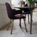 &Tradition JH1 Catch Chair with Wooden Leg Base