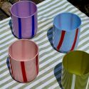 MAEGEN Atina Glass Tumbler - Blue & Red