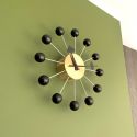 Vitra Ball Clock - Brass and Black