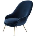 Gubi Bat Lounge Chair - High Back & Metal Base