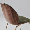 Gubi Beetle Chair - Front Upholstery - Metal Leg Base - Veneer Shell 