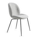 Gubi Beetle Dining Chair - Full Upholstery - Metal Leg Base