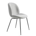 Gubi Beetle Dining Chair - Full Upholstery - Metal Leg Base