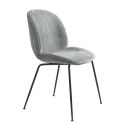 Gubi Beetle Dining Chair - Full Upholstery - Metal Leg Base