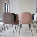 Gubi Beetle Dining Chair - Unupholstered - Metal Conic Leg Base