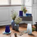 Broste Copenhagen 'Fenja' Stand With Flowerpot - Set of 2, Insignia Blue