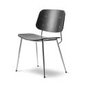 Fredericia Søborg Dining Chair - Steel Legs