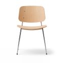 Fredericia Søborg Dining Chair - Steel Legs