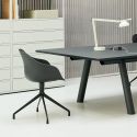 HAY Boa Table Medium - Charcoal & Black Laminate