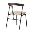 Gubi Violin Chair - Wooden Backrest, Upholstered Seat