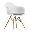 Vitra Eames DAW Plastic Upholstered Armchair