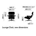 Vitra Eames Lounge Chair & Ottoman, Black Walnut, Chocolate Leather Ex Display