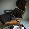 Vitra Eames Lounge Chair & Ottoman - Black Pigmented Walnut