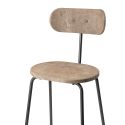 Mater Earth Counter Stool With Backrest
