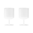 Ferm Living Wine Ripple Glasses, Frosted (Set of 2)
