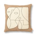 Ferm Living Figure Cushion Dark Taupe/Off White