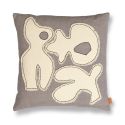 Ferm Living Figure Cushion - Grey Blue/Off White