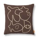 Ferm Living Figure Cushion - Coffee/Sand