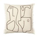 Ferm Living Figure Cushion - Off White/Coffee