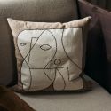 Ferm Living Figure Cushion Dark Taupe/Off White