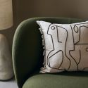 Ferm Living Figure Cushion - Off White/Coffee