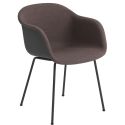 Muuto Fiber Armchair - Front Upholstered with Tube Base 