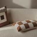 Ferm Living Fold Patchwork Cushion - Sugar Kelp