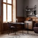 Gubi Beetle Dining Chair - Front Upholstery - Wooden Leg Base