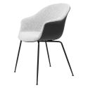 Gubi Bat Dining Chair -  Front Upholstered Metal Base