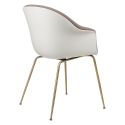 Gubi Bat Dining Chair -  Front Upholstered Metal Base