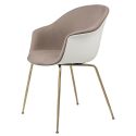 Gubi Bat Dining Chair -  Front Upholstered Metal Base