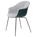 Gubi Bat Dining Chair -  Front Upholstered Metal Base