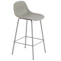 Muuto Fiber Recycled Bar / Counter Stool - Tube Base with Back