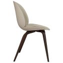 Gubi Beetle Dining Chair - Front Upholstery - Wooden Leg Base