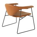 Gubi Masculo Lounge Chair - Sled Base