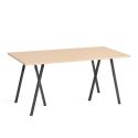 Hay Loop Stand Rectangular Dining Table - Wooden Tabletop