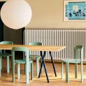 Hay Loop Stand Rectangular Dining Table - Wooden Tabletop