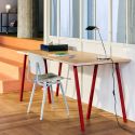 Hay Loop Stand Rectangular Dining Table - Wooden Tabletop