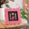 Petal Photo Frame 15x15cm - Pink