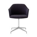 &Tradition Rely Chair HW46 - Upholstered with Seat Cushion, Arms and Swivel Cross Base