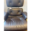Vitra Eames Lounge Chair & Ottoman, Black Walnut, Chocolate Leather Ex Display