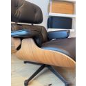Vitra Eames Lounge Chair & Ottoman, Black Walnut, Chocolate Leather Ex Display