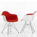 Vitra Eames DAR Plastic Upholstered Armchair