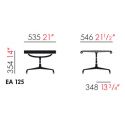 Vitra EA124/EA125 Aluminium Group Lounge Chair & Ottoman 