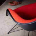 Vitra Eames DAR Plastic Upholstered Armchair