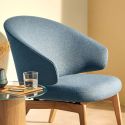 Fritz Hansen Let Armchair - Wood Base 