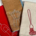 MAEGEN Linen Blend Napkins, Set of 2 - Coffee pot