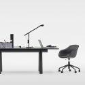HAY Boa Table Medium - Charcoal & Black Laminate