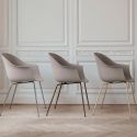 Gubi Bat Dining Chair - Metal Conic Leg Base