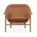 Normann Copenhagen Drape Lounge Chair, Low - Wooden Leg